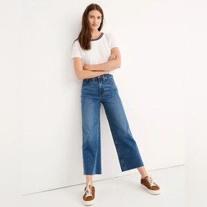 Madewell women’s Tall Slim Wide-Leg Jeans in Crownridge Wash: Raw-Hem Edition